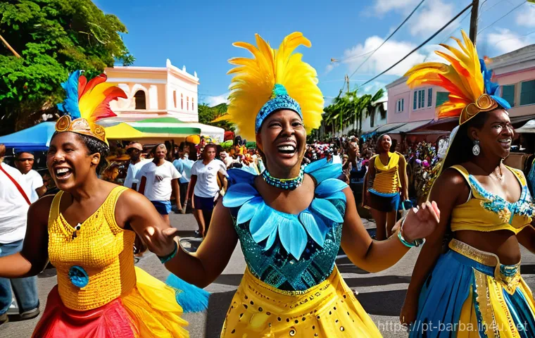 바베이도스와 카리브 국가 관계 - **Prompt:** An inspiring and dynamic image featuring a strong female leader, representing Barbados, ...